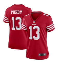 Women's San Francisco 49ers 13 Brock Purdy Red Stitched Game Jersey