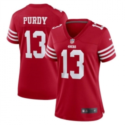 Women's San Francisco 49ers 13 Brock Purdy Red Stitched Game Jersey