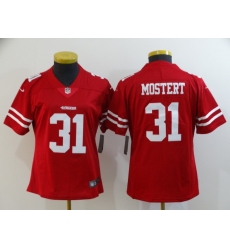 Women's San Francisco 49ers 31 Raheem Mostert Red Vapor Untouchable Limited Jersey