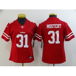 Women's San Francisco 49ers 31 Raheem Mostert Red Vapor Untouchable Limited Jersey