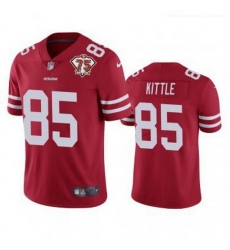 Women's San Francisco 49ers 85 George Kittle Red 75th Anniversary Jersey