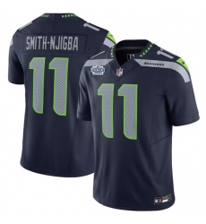 Seattle Seahawks 11 Jaxon Smith Njigba Navy 2023 F U S E Vapor Limited Stitched Football Jersey
