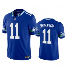 Seattle Seahawks 11 Jaxon Smith Njigba Royal 2023 F U S E Vapor Limited Throwback Stitched Jersey