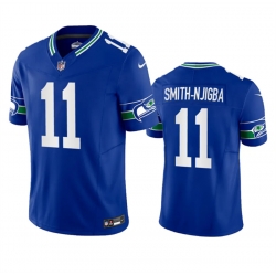 Seattle Seahawks 11 Jaxon Smith Njigba Royal 2023 F U S E Vapor Limited Throwback Stitched Jersey