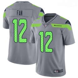 Seattle Seahawks 12 Fan Gray Stitched Football Limited Inverted Legend Jersey