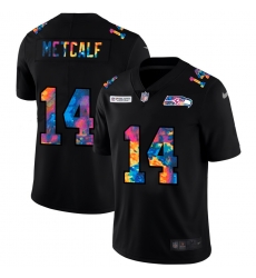 Seattle Seahawks 14 DK Metcalf Multi Color Black 2020 NFL Crucial Catch Vapor Untouchable Limited Jersey