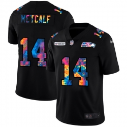 Seattle Seahawks 14 DK Metcalf Multi Color Black 2020 NFL Crucial Catch Vapor Untouchable Limited Jersey
