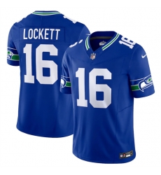 Seattle Seahawks 16 Tyler Lockett Royal 2023 F U S E Vapor Limited Throwback Stitched Jersey