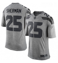 Seattle Seahawks 25 Richard Sherman Limited Gray Gridiron NFL Jersey