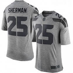 Seattle Seahawks 25 Richard Sherman Limited Gray Gridiron NFL Jersey