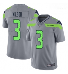 Seattle Seahawks 3 Russell Wilson Gray Stitched Football Limited Inverted Legend Jersey