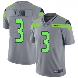 Seattle Seahawks 3 Russell Wilson Gray Stitched Football Limited Inverted Legend Jersey