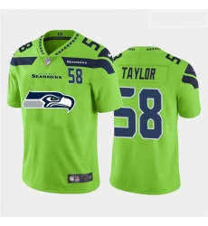 Seattle Seahawks 58 Darrell Taylor Green Team Big Logo Number Vapor Untouchable Limited Jersey