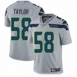 Seattle Seahawks 58 Darrell Taylor Grey Alternate Stitched NFL Vapor Untouchable Limited Jersey
