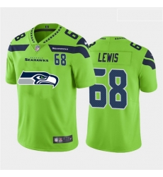 Seattle Seahawks 68 Damien Lewis Green Team Big Logo Number Vapor Untouchable Limited Jersey