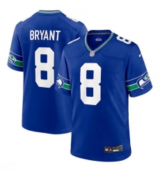 Seattle Seahawks 8 Coby Bryant Royal Throwback Player Stitched Game Jersey