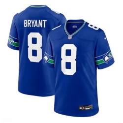 Seattle Seahawks 8 Coby Bryant Royal Throwback Player Stitched Game Jersey