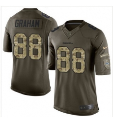 Seattle Seahawks 88 Jimmy Graham Green Stitched NFL Limited Salute To Service Jersey