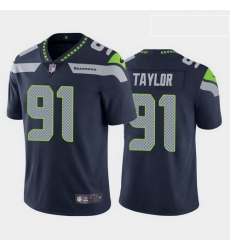 Seattle Seahawks 91 Darrell Taylor Navy Vapor Limited jersey Seattle Seahawks 91 Darrell Taylor Navy Vapor Limited jersey