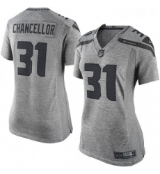 Women's Seattle Seahawks 31 Kam Chancellor Limited Gray Gridiron NFL Jersey