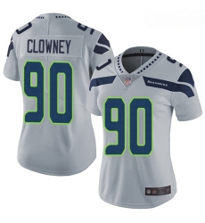 Women's Seattle Seahawks #90 Jadeveon Clowney Grey Alternate Stitched Football Vapor Untouchable Limited Jersey
