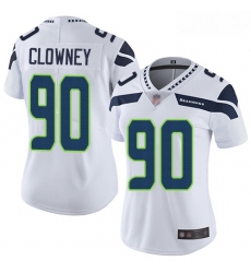 Women's Seattle Seahawks #90 Jadeveon Clowney White Stitched Football Vapor Untouchable Limited Jersey