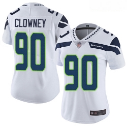 Women's Seattle Seahawks #90 Jadeveon Clowney White Stitched Football Vapor Untouchable Limited Jersey