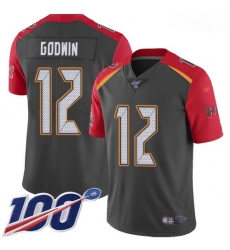 Tampa Bay Buccaneers 12 Chris Godwin Gray Stitched Football Limited Inverted Legend 100th Season Jersey Tampa Bay Buccaneers 12 Chris Godwin Gray Stitched Football Limited Inverted Legend 100th Season Jersey