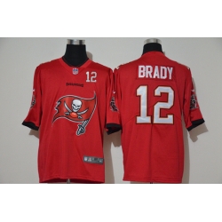 Tampa Bay Buccaneers 12 Tom Brady Red Team Big Logo Number Vapor Untouchable Limited Jersey