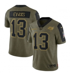 Tampa Bay Buccaneers 13 Mike Evans Olive 2021 Salute To Service Limited Player Jersey Tampa Bay Buccaneers 13 Mike Evans Olive 2021 Salute To Service Limited Player Jersey