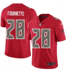 Tampa Bay Buccaneers 28 Leonard Fournette Red Stitched NFL Limited Rush Jersey