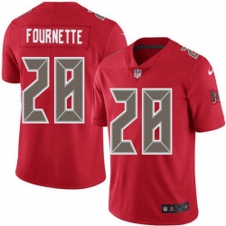 Tampa Bay Buccaneers 28 Leonard Fournette Red Stitched NFL Limited Rush Jersey