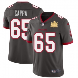 Tampa Bay Buccaneers 65 Alex Cappa Super Bowl LV Champions Patch Pewter Alternate Vapor Limited Jersey