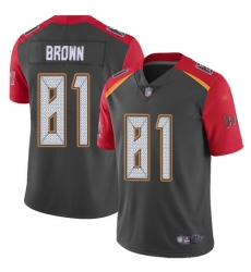 Tampa Bay Buccaneers 81 Antonio Brown Gray Stitched NFL Limited Inverted Legend Jersey