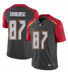 Tampa Bay Buccaneers 87 Rob Gronkowski Gray Stitched NFL Limited Inverted Legend Jersey