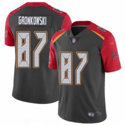 Tampa Bay Buccaneers 87 Rob Gronkowski Gray Stitched NFL Limited Inverted Legend Jersey