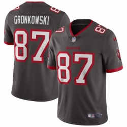 Tampa Bay Buccaneers #87 Rob Gronkowski Pewter Alternate Vapor Limited Jersey