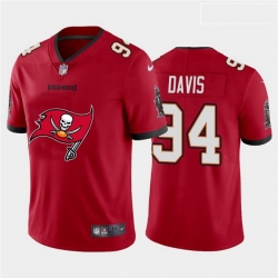 Tampa Bay Buccaneers 94 Khalil Davis Red Team Big Logo Vapor Untouchable Limited Jersey