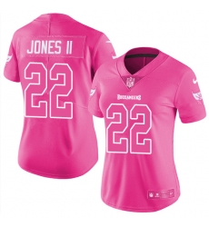 Women's Tampa Bay Buccaneers #22 Ronald Jones II Pink Stitched NFL Limited Rush Fashion Jersey