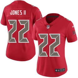 Women's Tampa Bay Buccaneers #22 Ronald Jones II Red Stitched NFL Limited Rush Jersey
