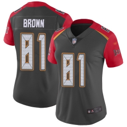 Women's Tampa Bay Buccaneers 81 Antonio Brown Gray Stitched NFL Limited Inverted Legend Jersey