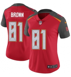 Women's Tampa Bay Buccaneers 81 Antonio Brown Red Team Color Stitched NFL Vapor Untouchable Limited Jersey