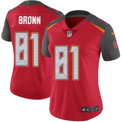 Women's Tampa Bay Buccaneers 81 Antonio Brown Red Team Color Stitched NFL Vapor Untouchable Limited Jersey