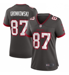 Women's Tampa Bay Buccaneers #87 Rob Gronkowski Pewter Alternate Game Jersey