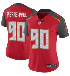 Women's Tampa Bay Buccaneers #90 Jason Pierre Paul Red Team Color Stitched NFL Vapor Untouchable Limited Jersey