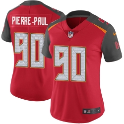 Women's Tampa Bay Buccaneers #90 Jason Pierre Paul Red Team Color Stitched NFL Vapor Untouchable Limited Jersey