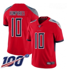 Tennessee Titans 10 Adam Humphries Red Stitched Football Limited Inverted Legend 100th Season Jersey