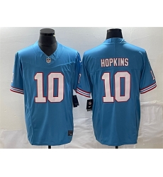 Tennessee Titans 10 DeAndre Hopkins Light Blue 2023 F U S E Vapor Limited Throwback Stitched Football Jersey