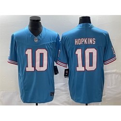 Tennessee Titans 10 DeAndre Hopkins Light Blue 2023 F U S E Vapor Limited Throwback Stitched Football Jersey