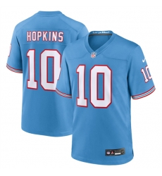 Tennessee Titans 10 DeAndre Hopkins Light Blue Throwback Player Stitched Game Jersey Tennessee Titans 10 DeAndre Hopkins Light Blue Throwback Player Stitched Game Jersey